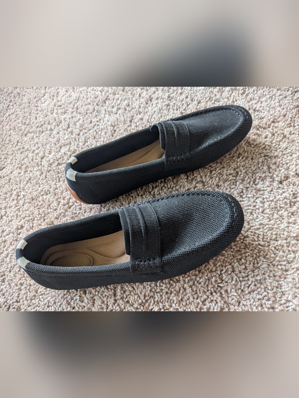 Black Mesh Loafers Women's 41